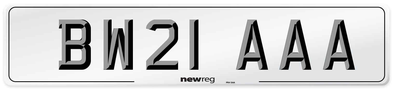 BW21 AAA Number Plate from New Reg